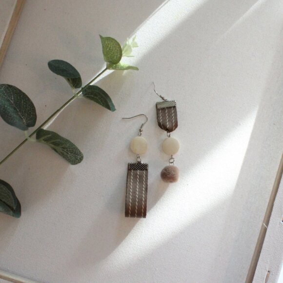 Geometric Earrings Lovely Earrings handmade earrings for her - Picture 4 of 7